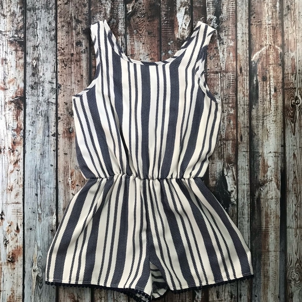Emily West Striped Romper
